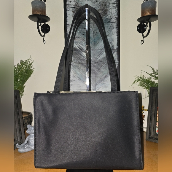 Kate Spade Sam Bag. Black Nylon with polka dots interior. EUC - Picture 2 of 13